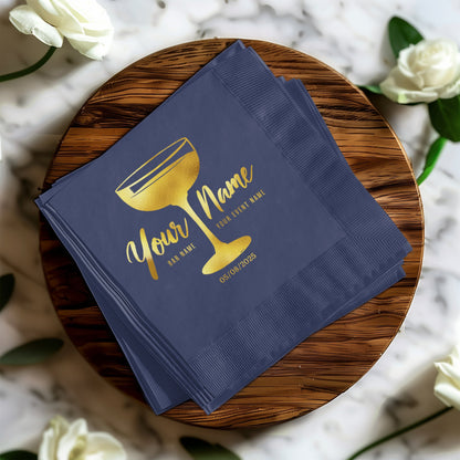 Personalized Printed Event Cocktail Napkin product