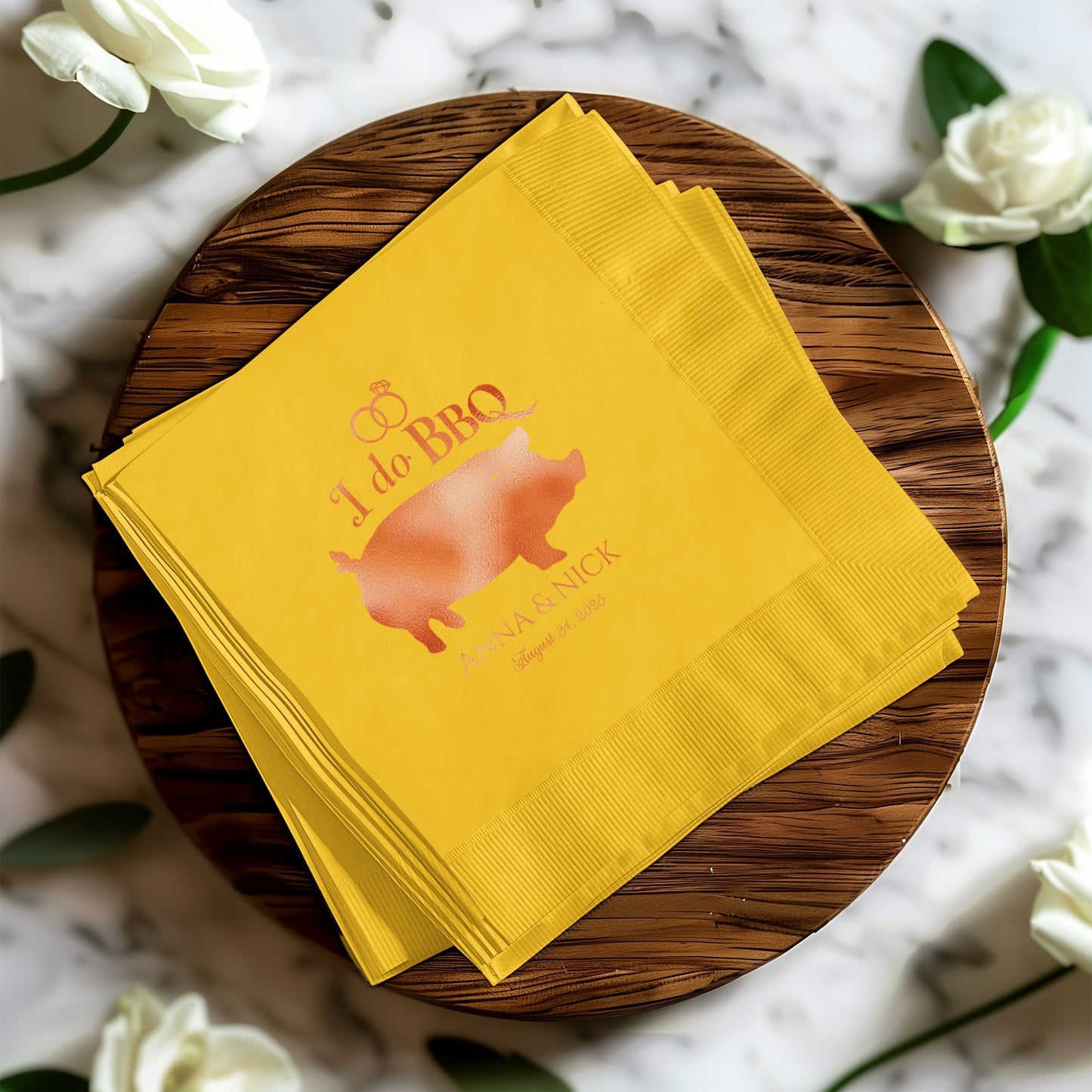 Custom I Do BBQ Printed Napkin Product