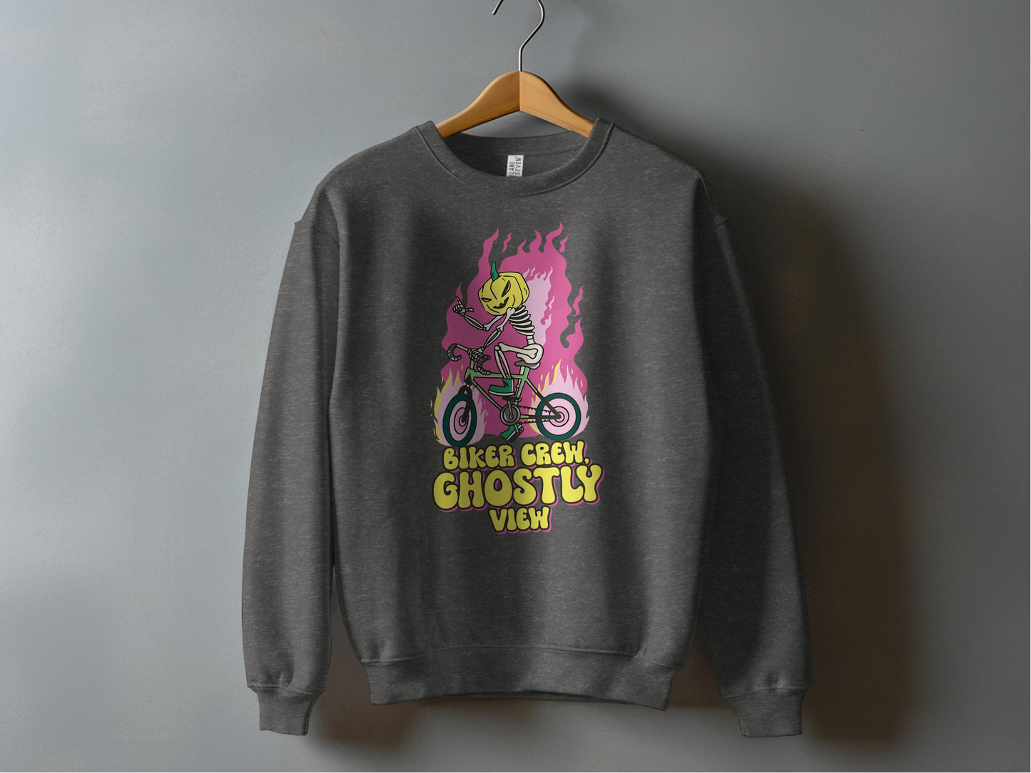 Biker Crew Ghostly View Graphic Sweatshirt product