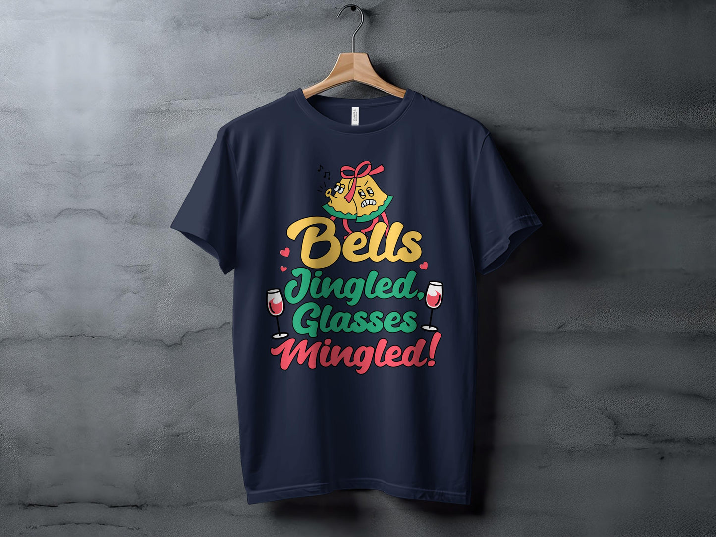 Bells Jingled Glasses Mingled Festive T-Shirt product