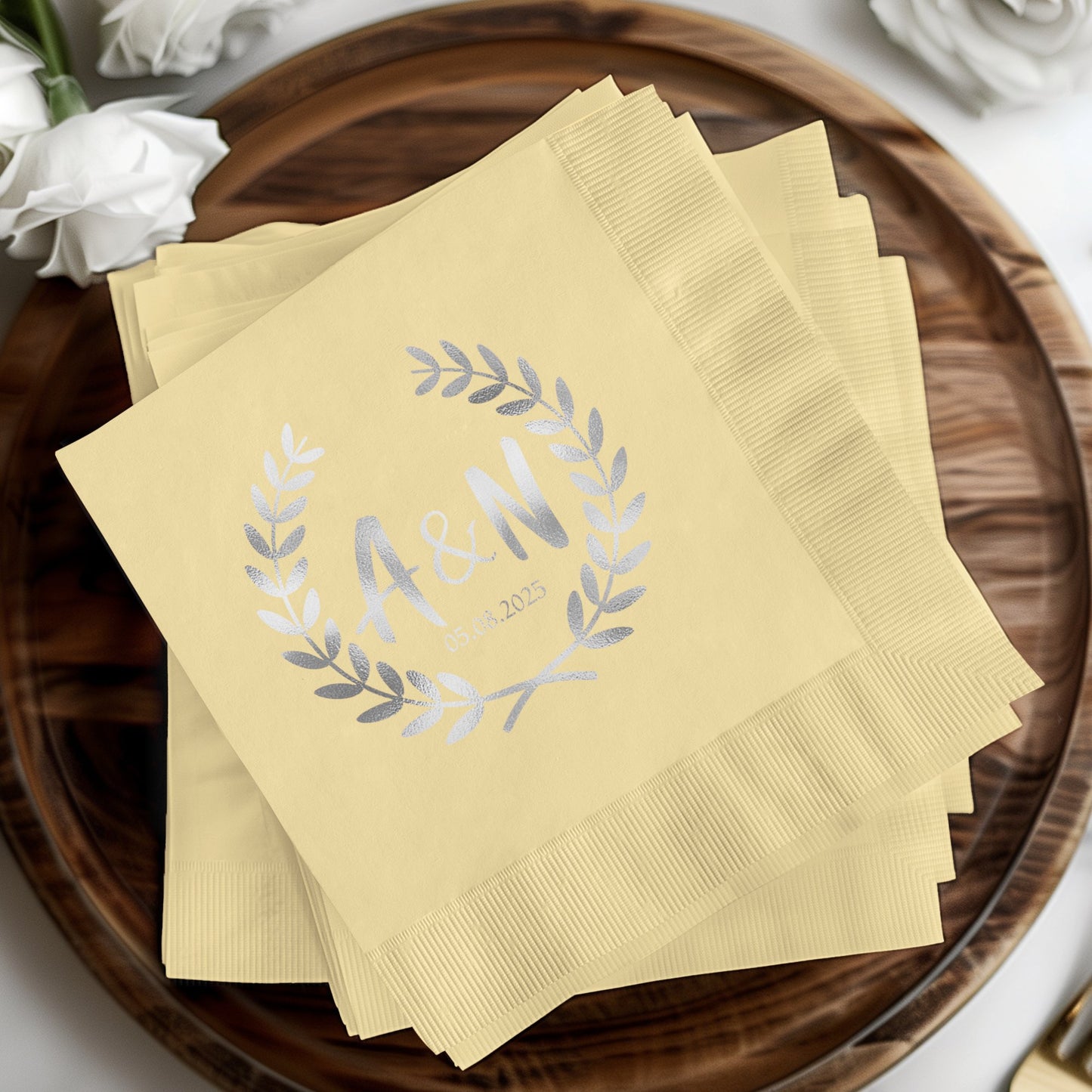 Personalized Wedding Initial Design Napkins product