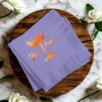Personalized Cocktail Party Beverage Napkin product