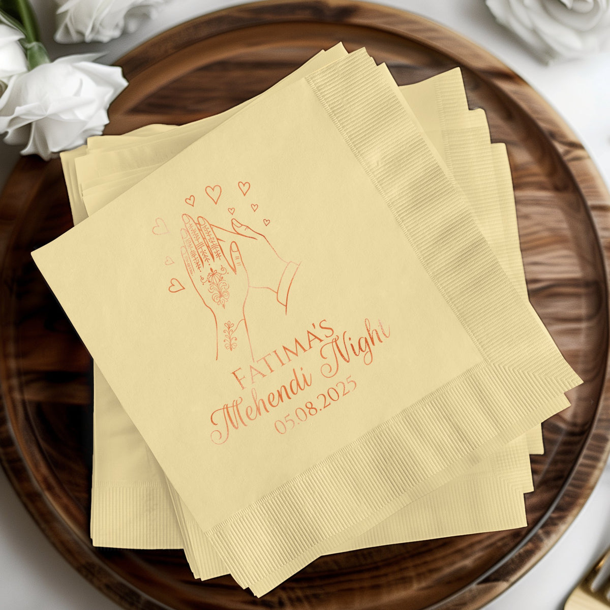 Fatima's Mehendi Night Custom Personalized Napkin product