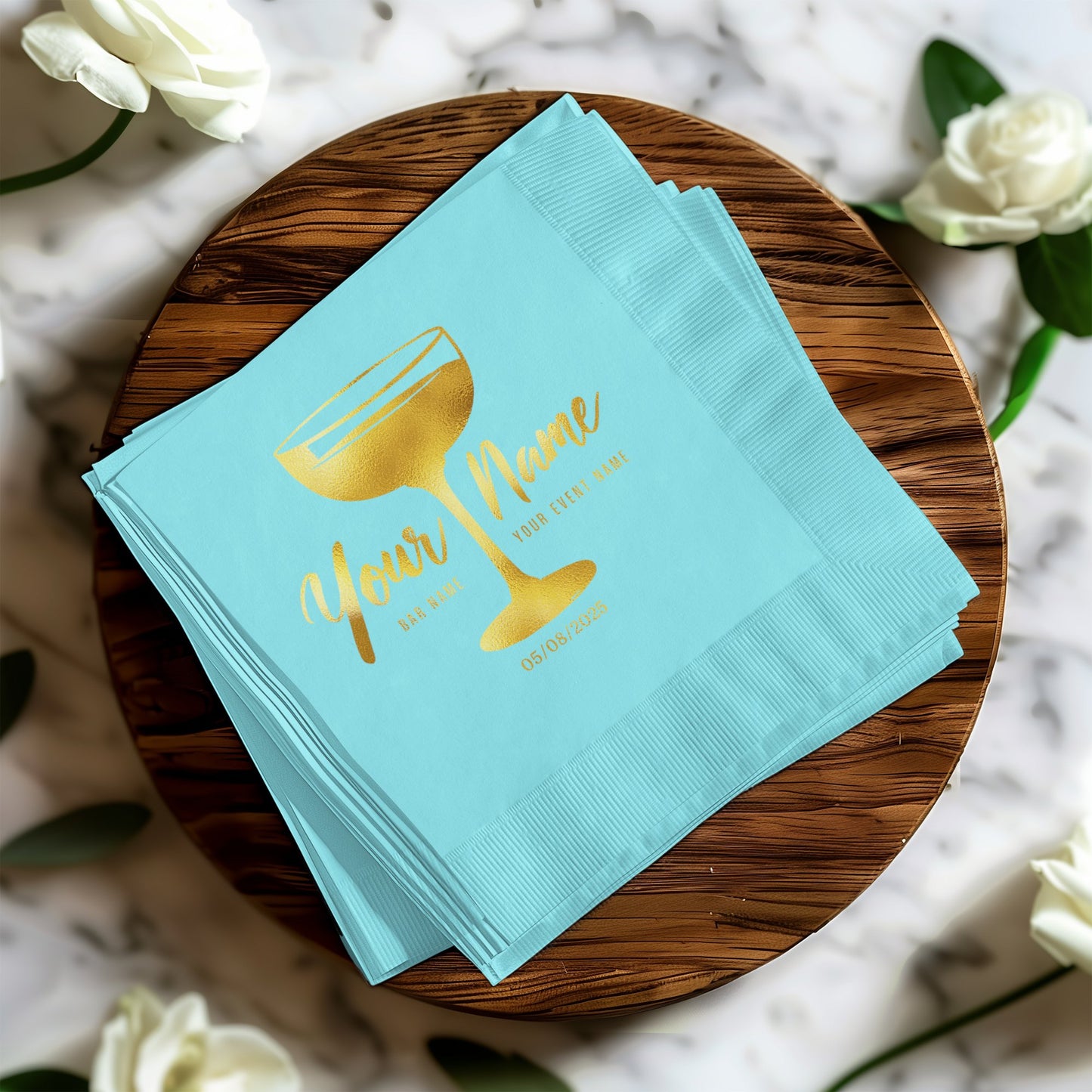 Custom Cocktail Print Personalized Napkin product