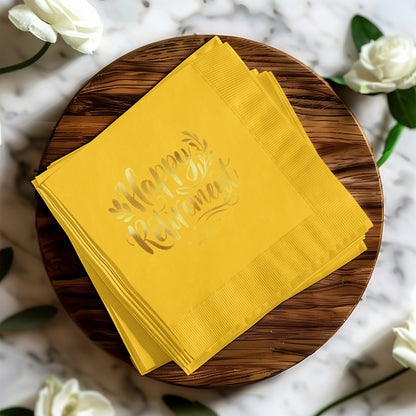 Happy Retirement Yellow Party Napkins product