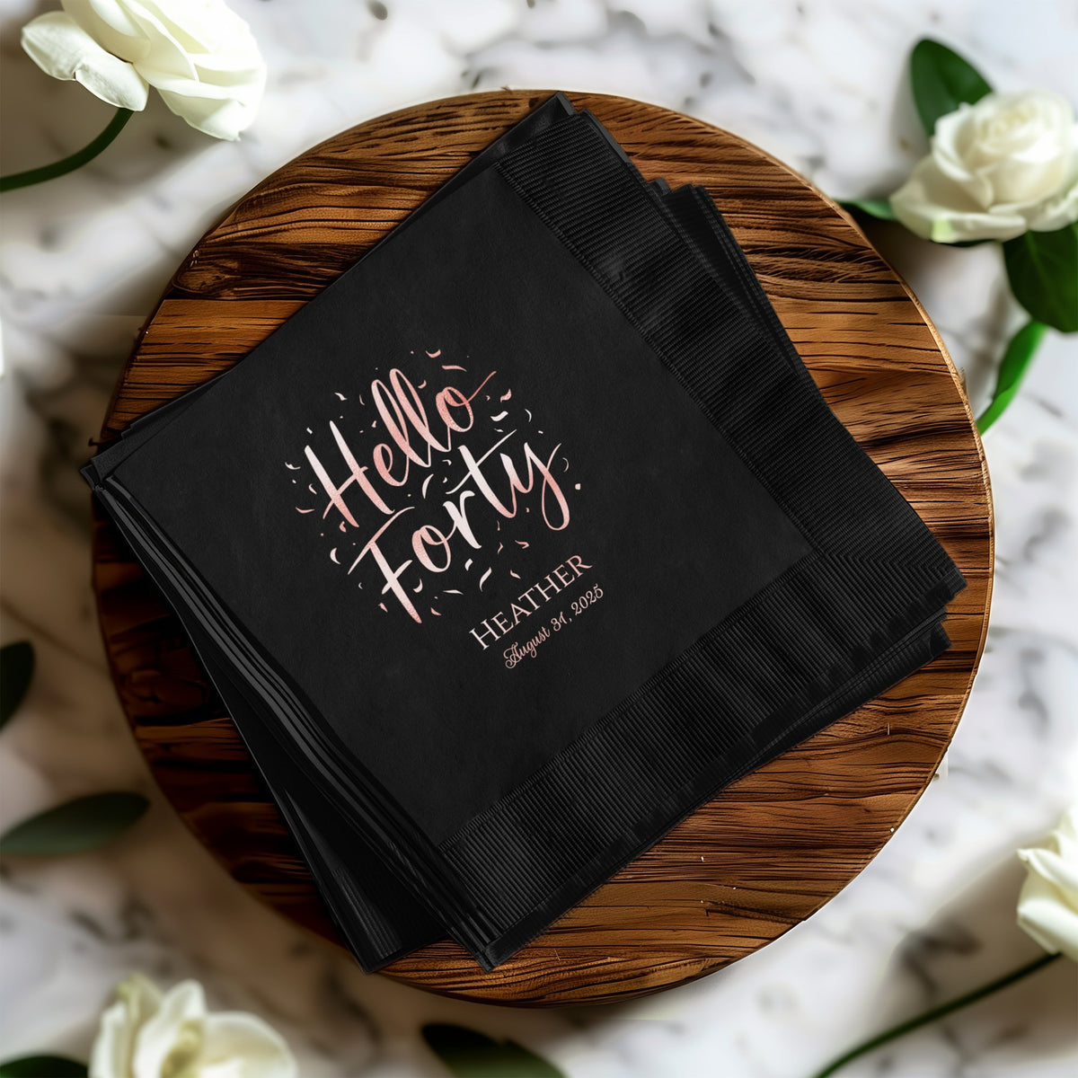 Hello Forty Personalized Birthday Party Napkin product