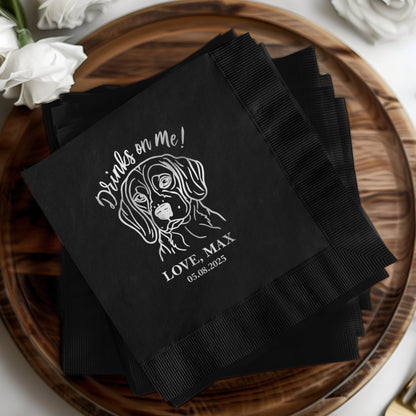 Personalized Drinks On Me Custom Napkin product