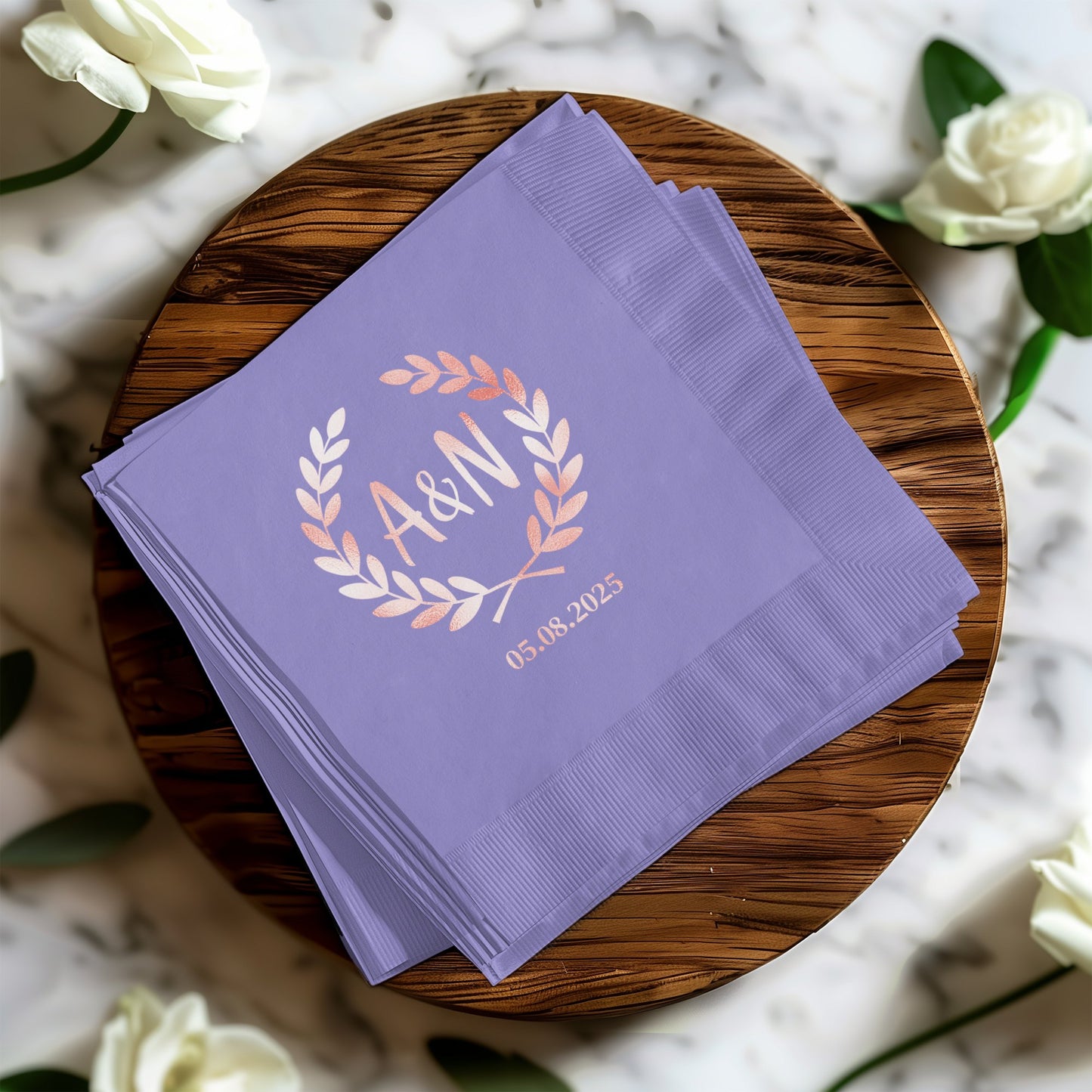 Personalized Wedding Initials and Date Napkins product type