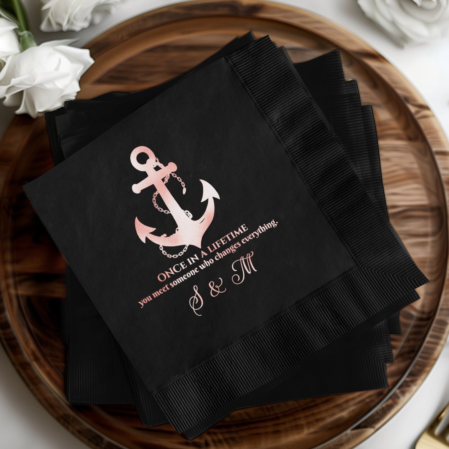 Once In A Lifetime Anchor Design Custom Napkin product