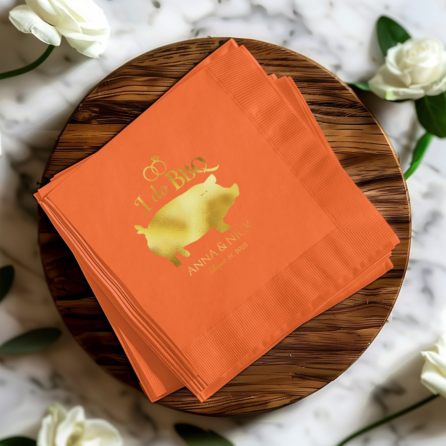 I Do BBQ Custom Wedding Party Napkin product
