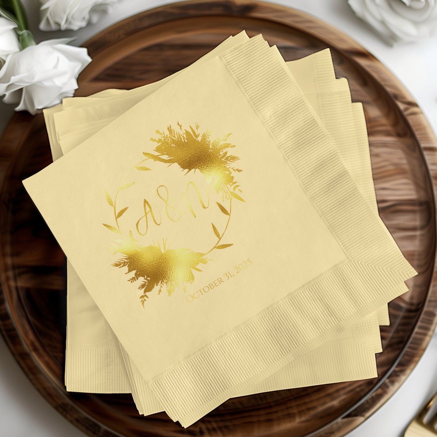 Elegant Personalized Wedding Party Napkin product