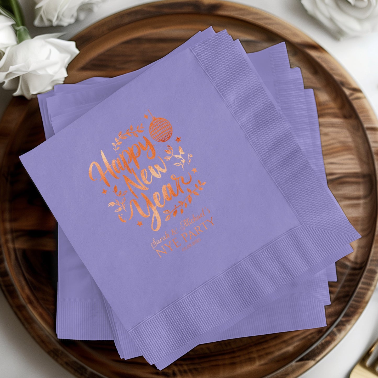 Happy New Year Personalized Party Napkins product type