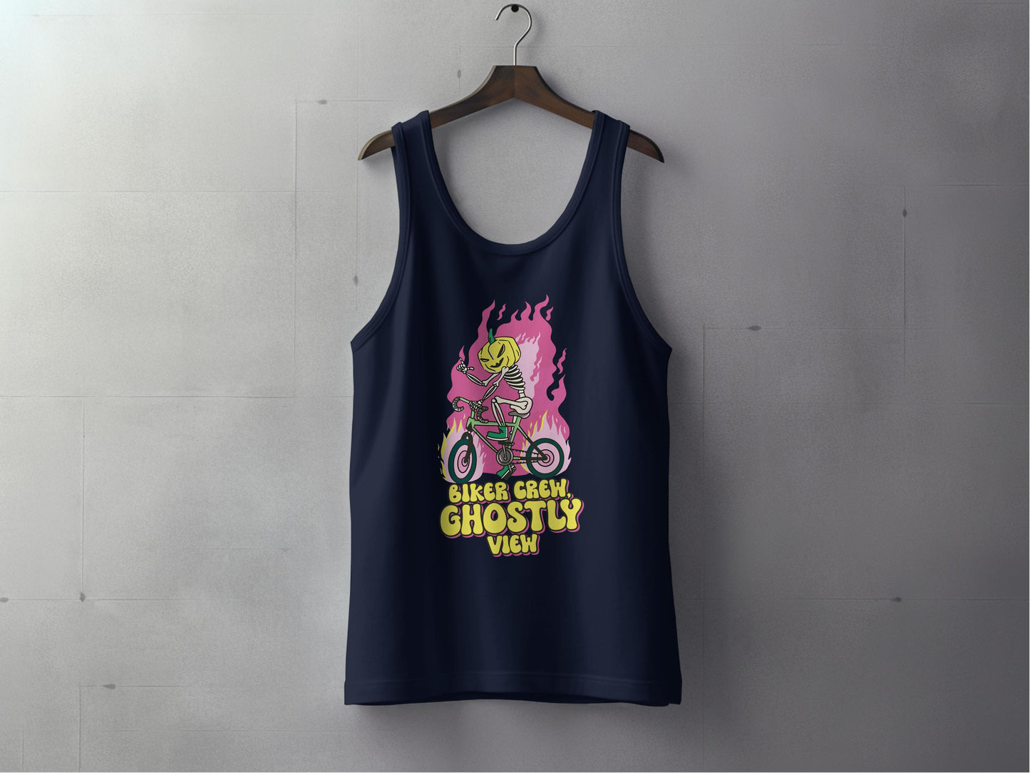 Biker Crew Ghostly View Graphic Tank Top product type