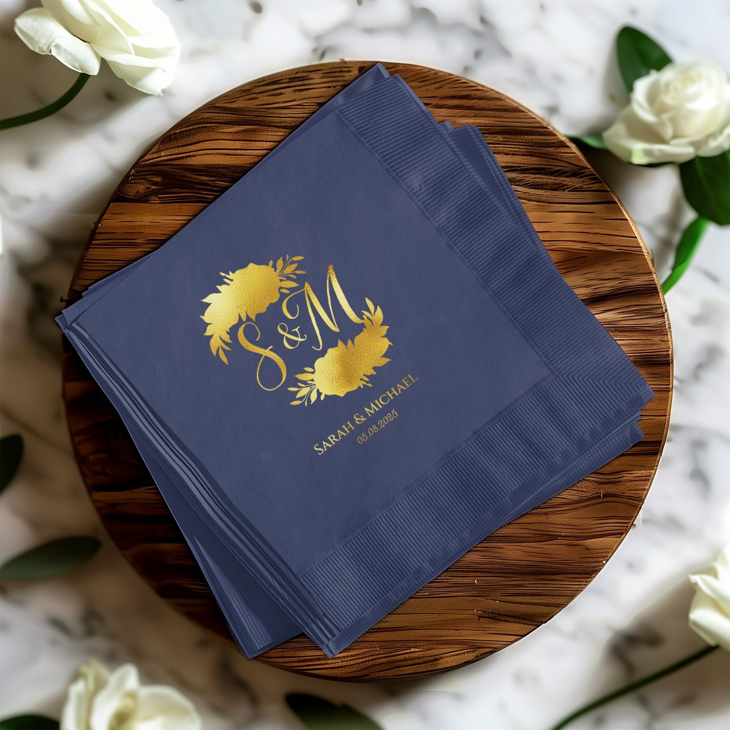Sarah & Michael Personalized Wedding Napkin product