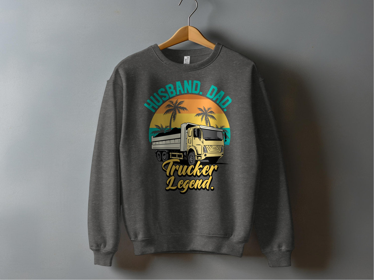 Husband Dad Trucker Legend Graphic Sweatshirt product