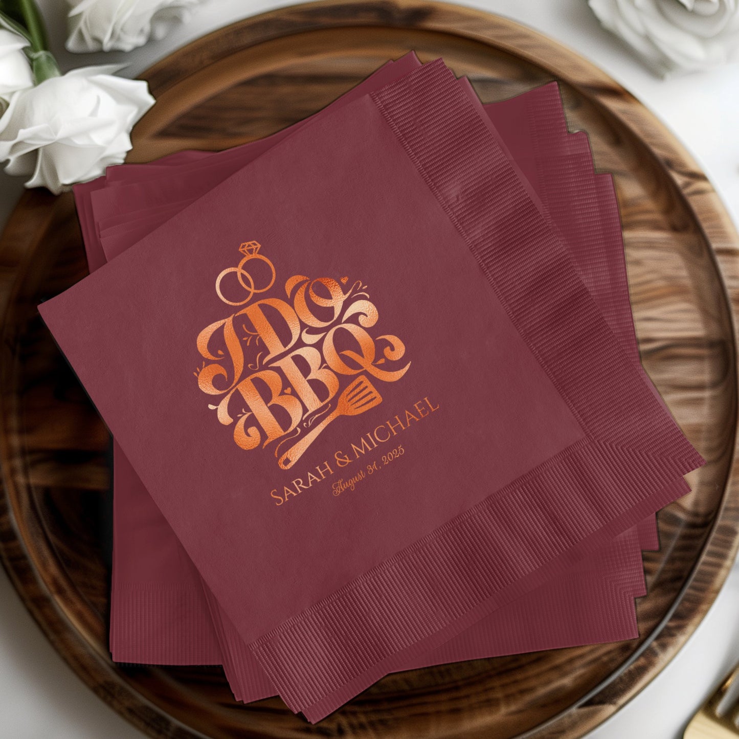 Personalized Wedding I Do BBQ Napkins product type