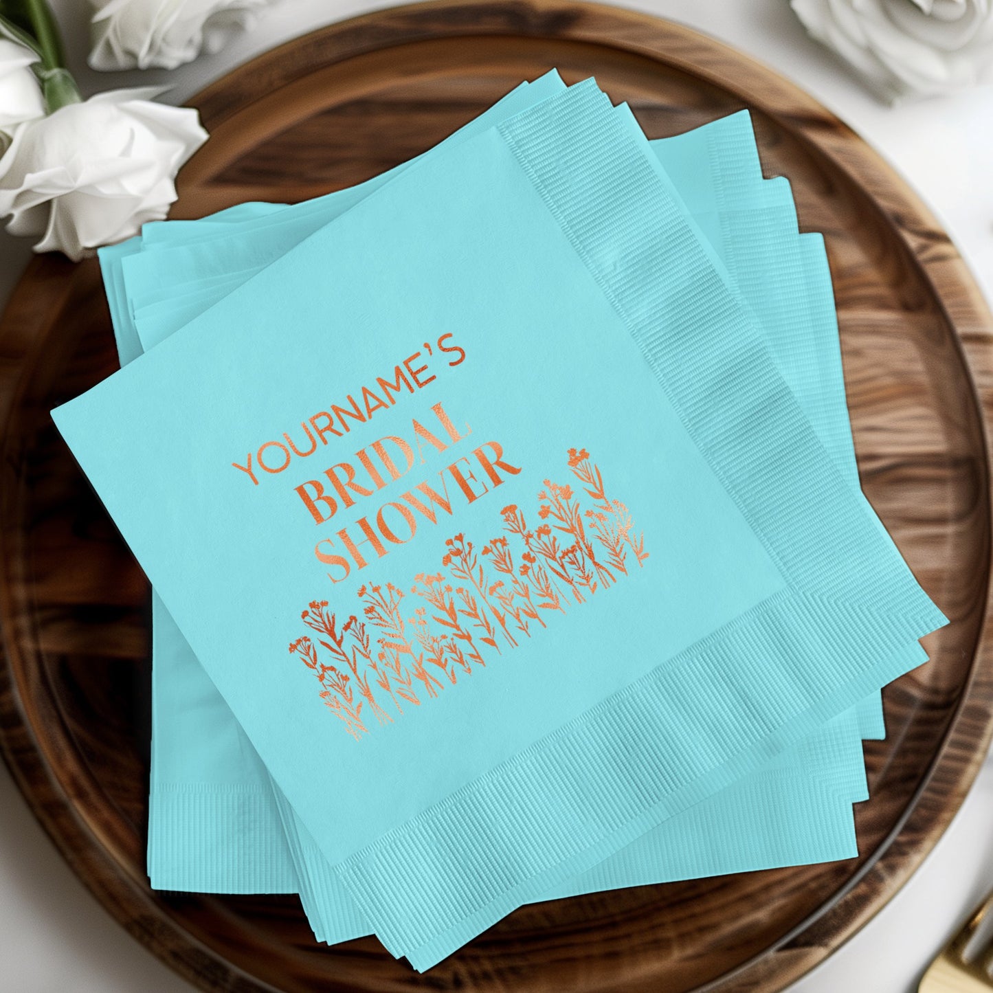 Personalized Bridal Shower Napkins Elegant Party product type