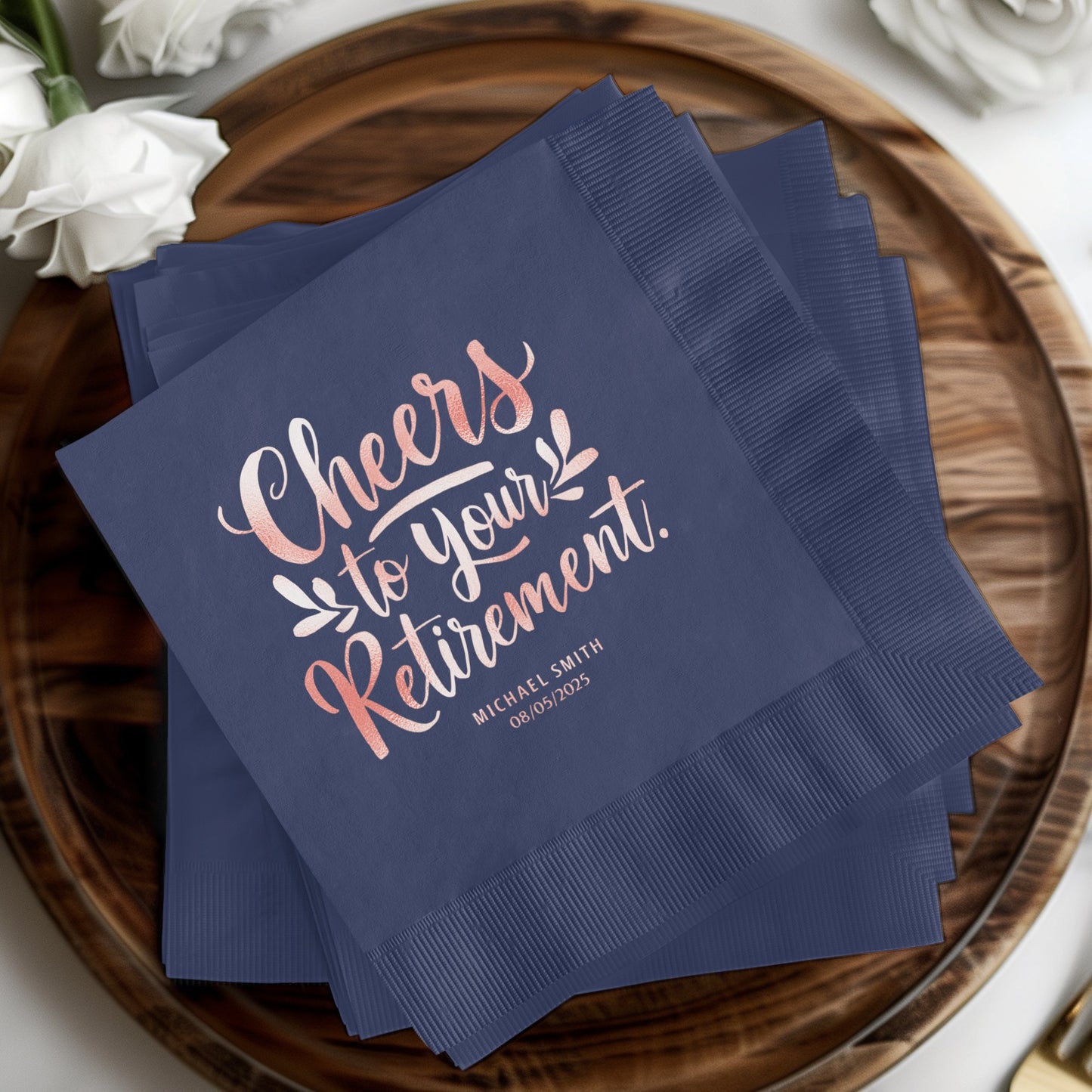 Cheers to Your Retirement Custom Napkins product