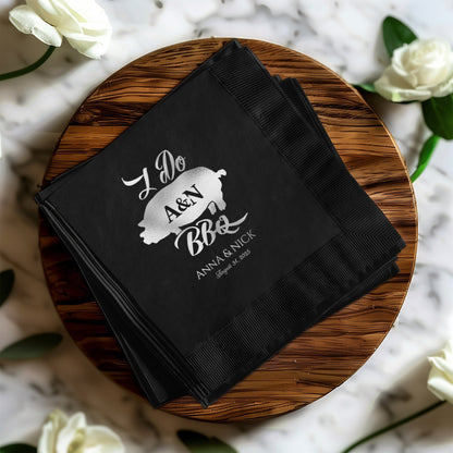 Custom Printed Wedding I Do A&N BBQ Napkins product type