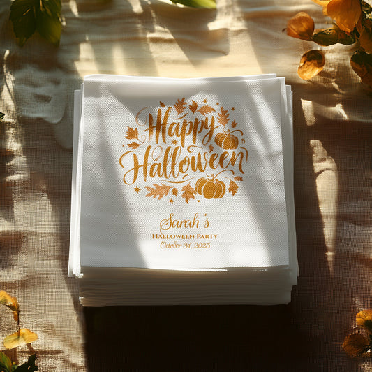 Happy Halloween Custom Party Napkins product type