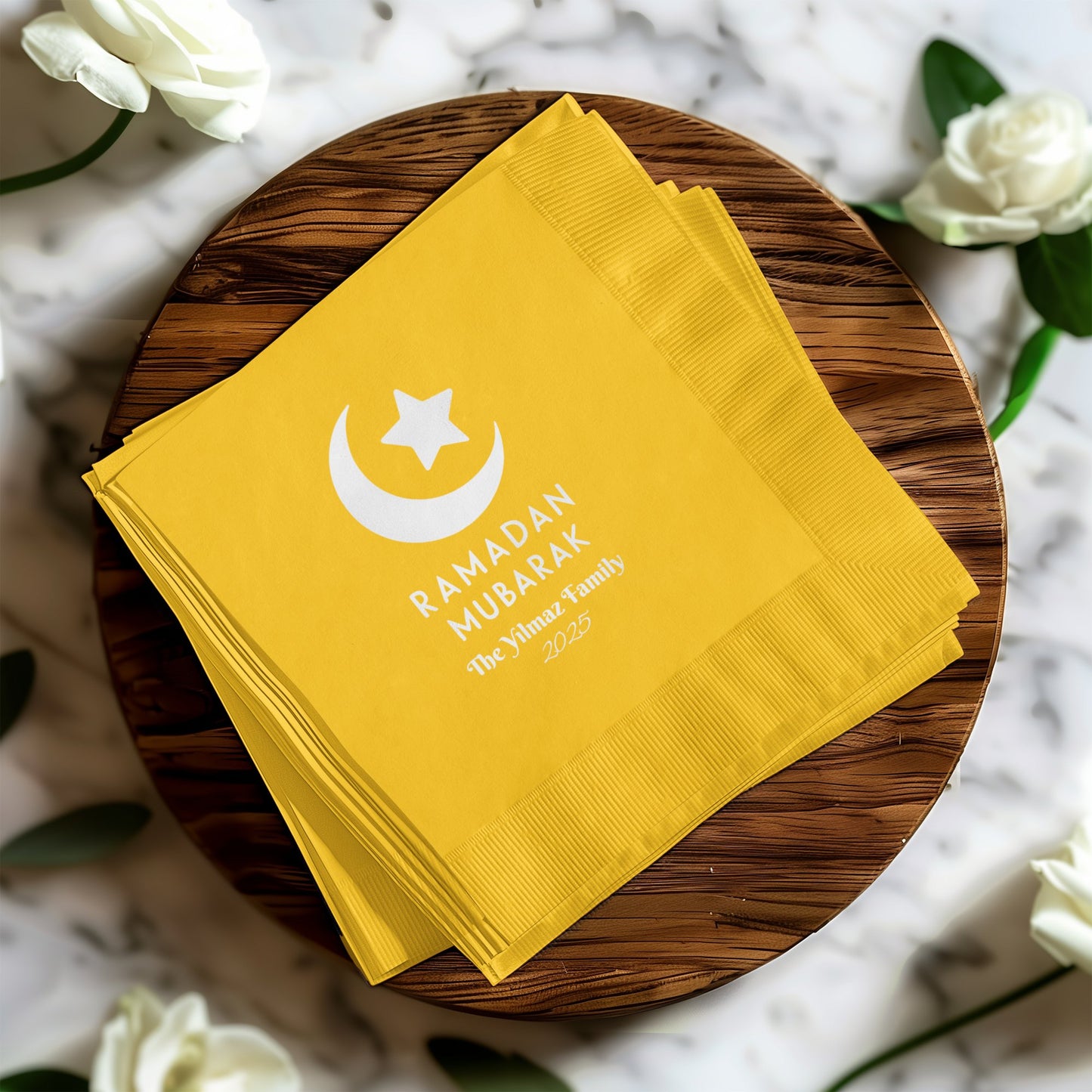 Ramadan Mubarak personalized napkins product
