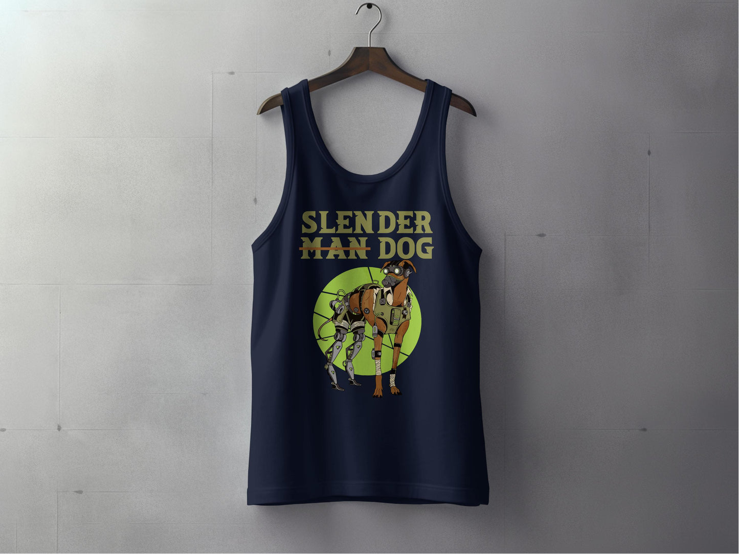 Slender Man Dog Graphic Tank Top Shirt product type