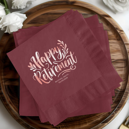 Happy Retirement Personalized Napkin product