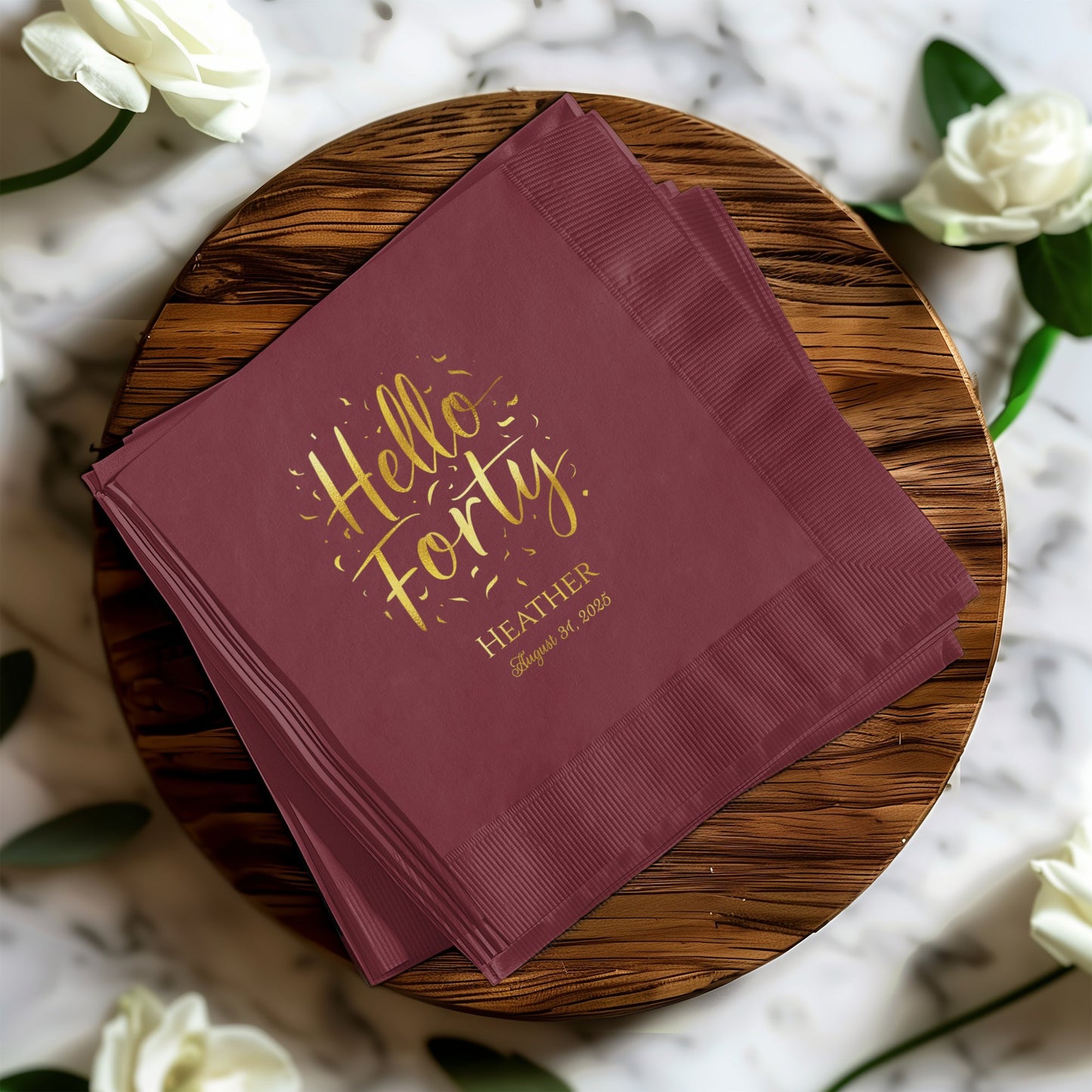 Hello Forty Custom Birthday Celebration product type