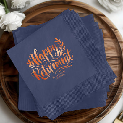 Happy Retirement Customizable Napkins product