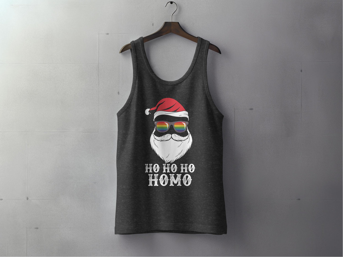Ho Ho Ho Homo Santa Claus Graphic Tank Top product
