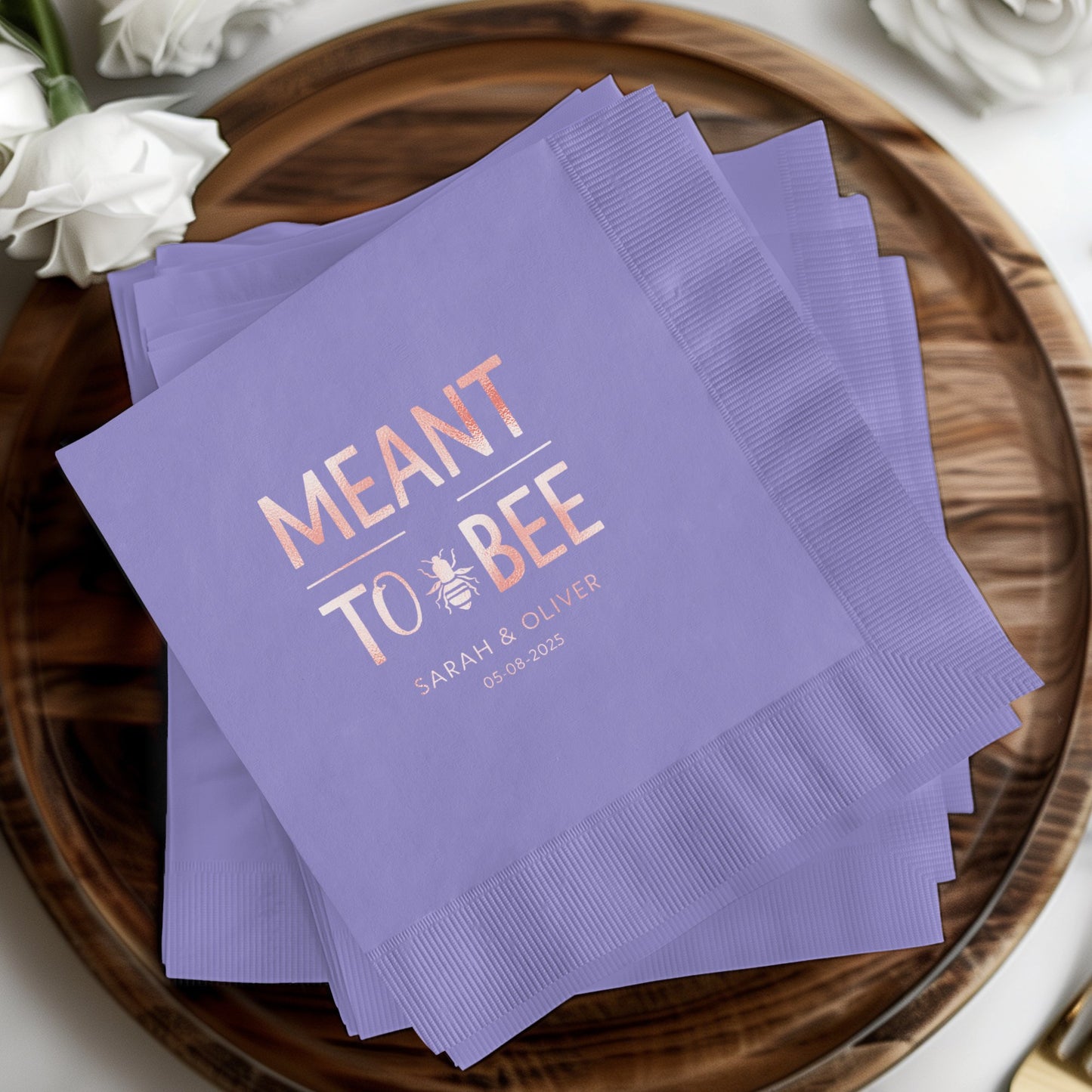 Personalized Meant to Bee Wedding Napkins product
