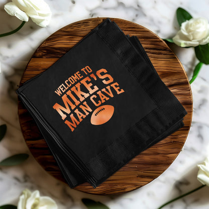 Welcome To Mike's Man Cave Football Party Napkins product
