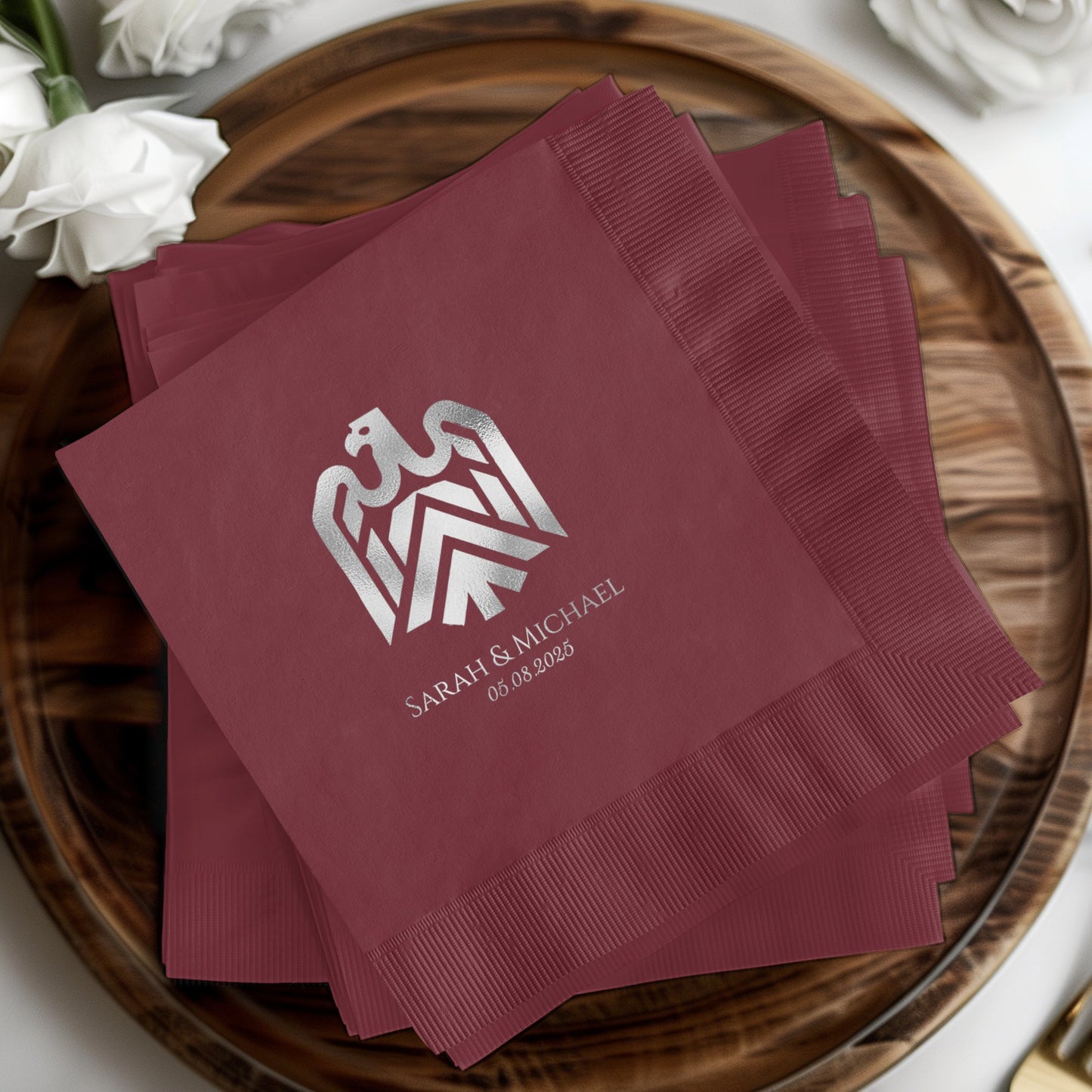 Elegant Personalized Wedding Napkins Product