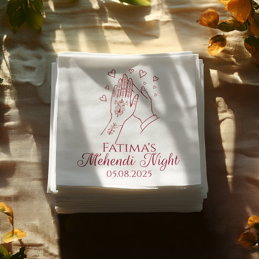 Customized Mehendi Night Event Printed Napkins product