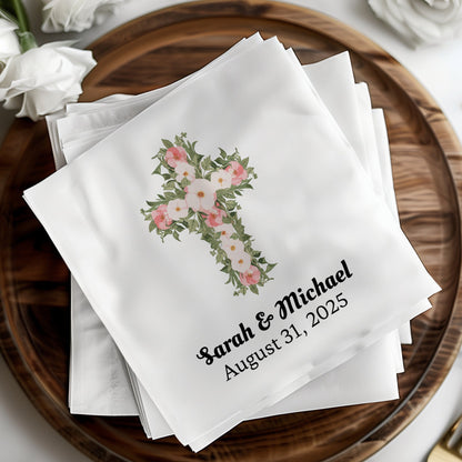 Personalized Wedding Cross Napkin Product