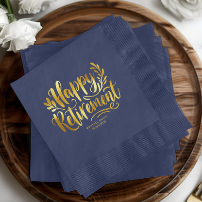 Elegant Happy Retirement Celebration Napkin product