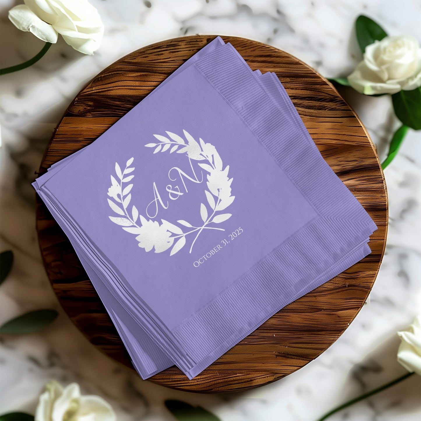 Custom Monogrammed Wedding Napkins Perfect Event product