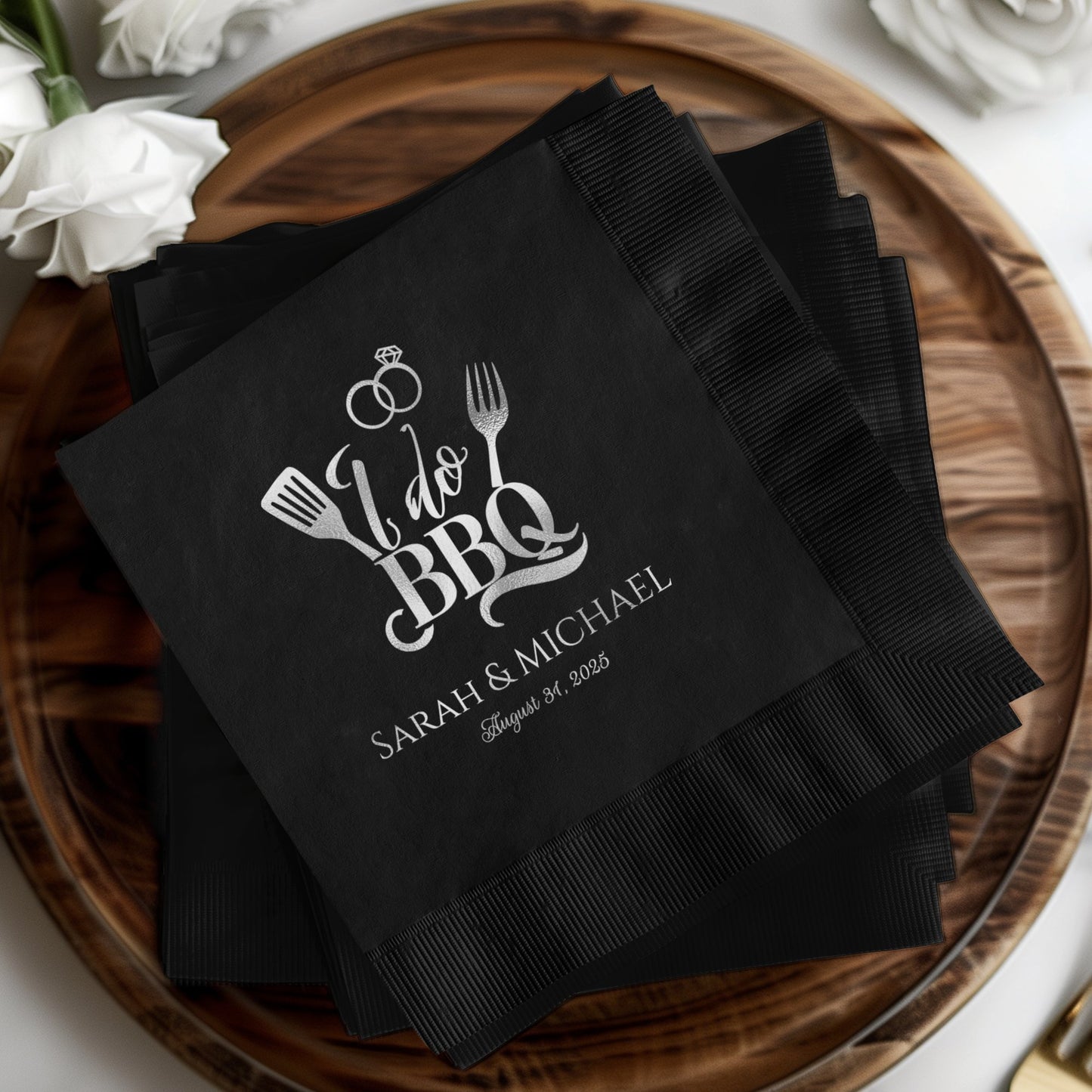 Unique Personalized I Do BBQ Party Napkins Product