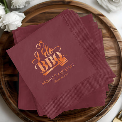 I Do BBQ Personalized Wedding Napkins product type
