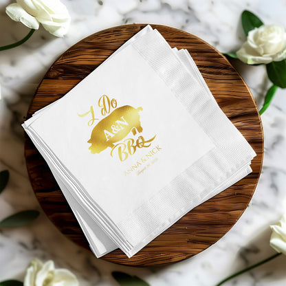 Custom Wedding BBQ Event Personalized Napkin product