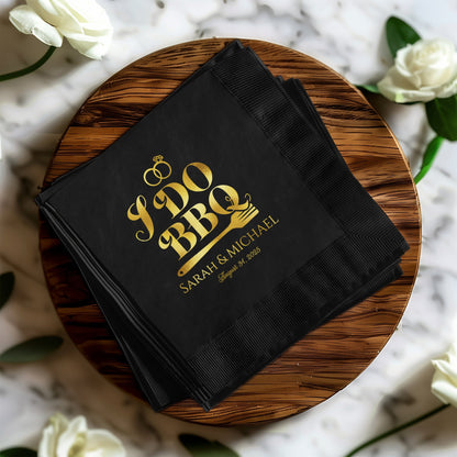 I Do BBQ Personalized Wedding Napkins product