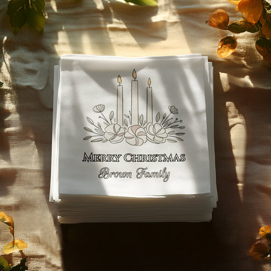 Merry Christmas Personalized Napkins product type
