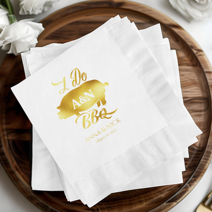 Custom Wedding BBQ Event Anniversary Napkin product