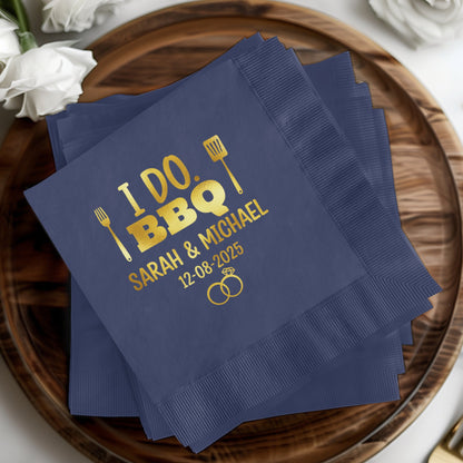 I Do BBQ Sarah Michael Personalized Napkin product
