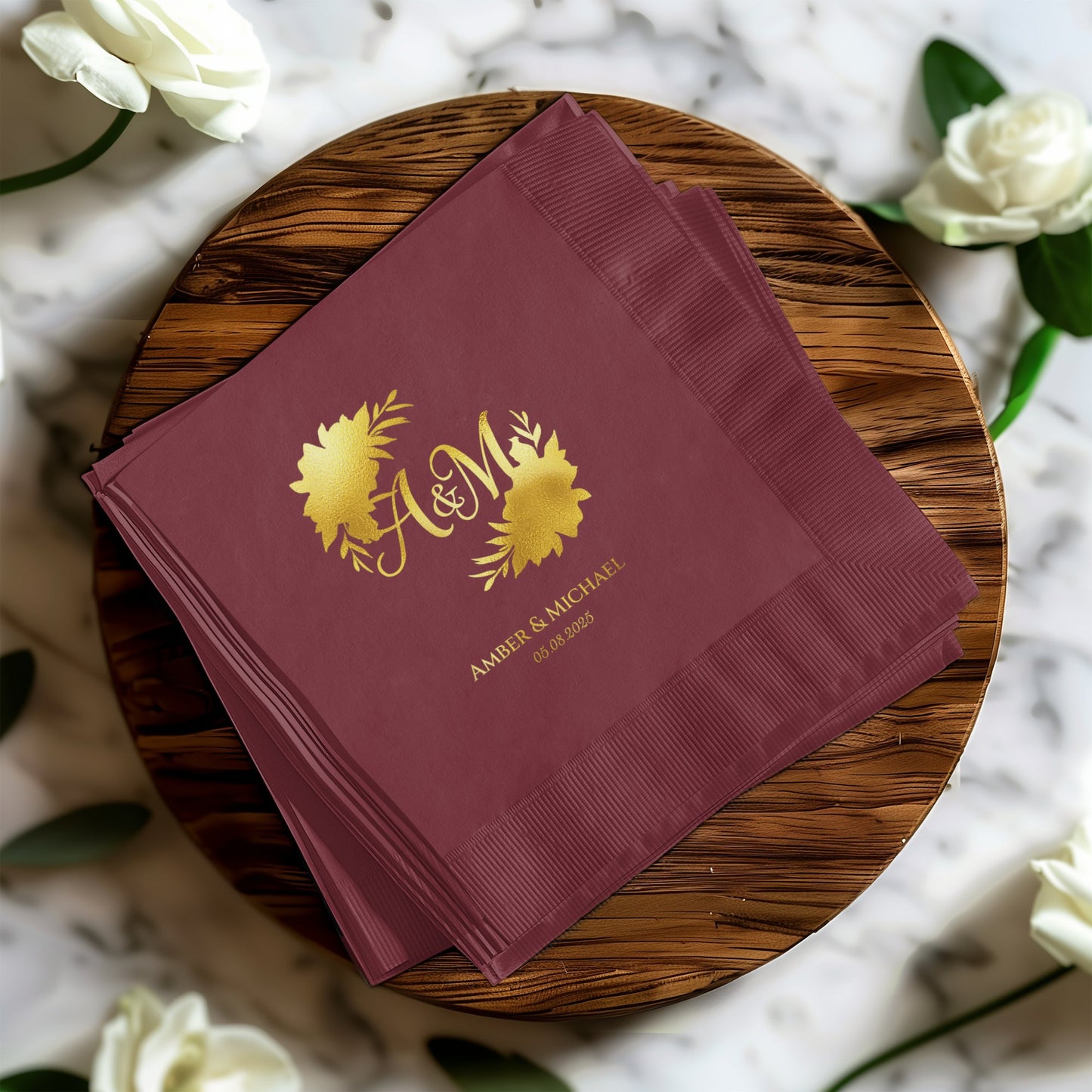 Elegant Personalized Wedding Napkins product