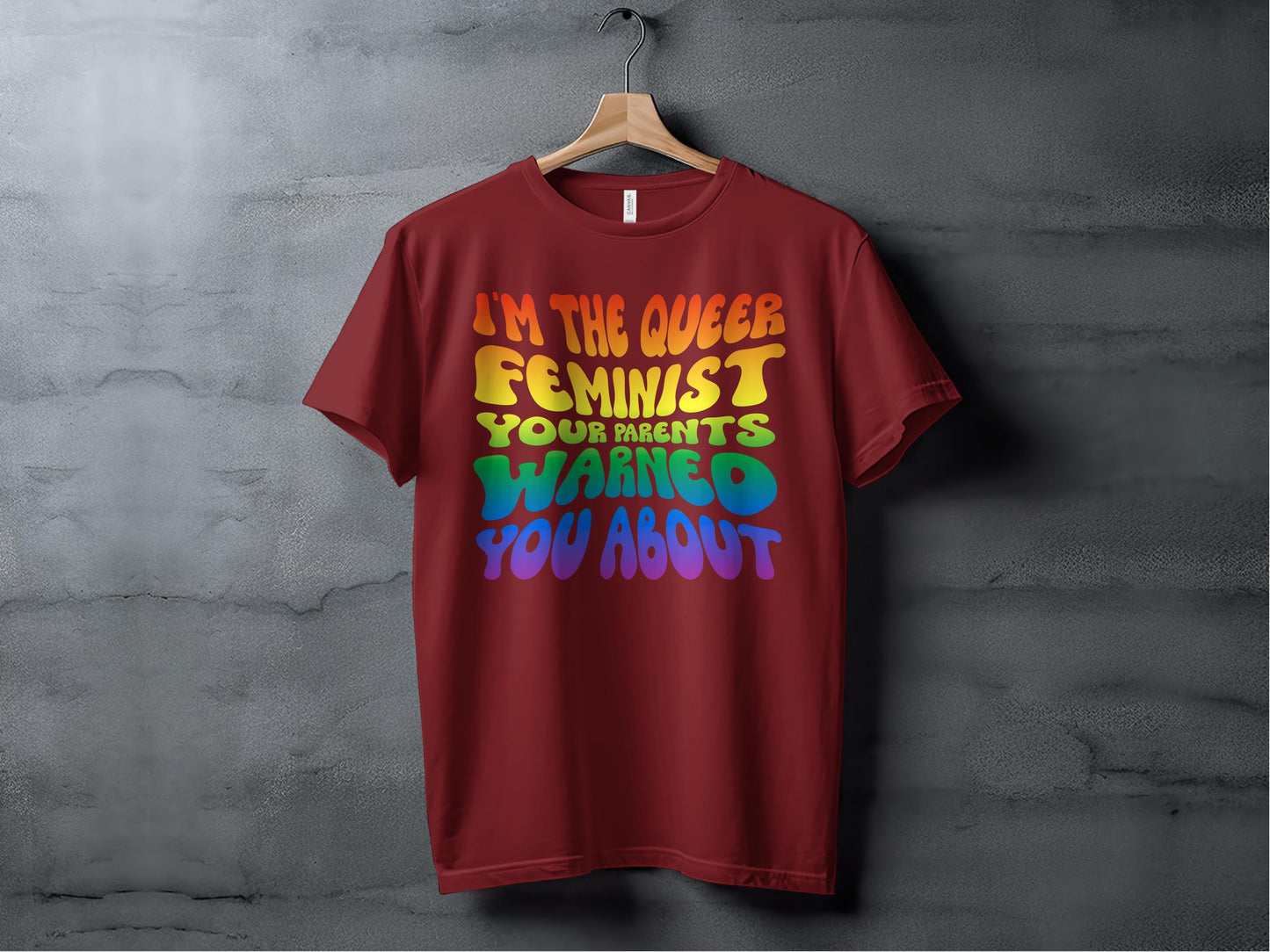 Colorful Signture Queer Feminist Statement Shirt product type