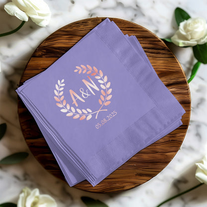 Personalized A&N Date Design Custom Napkin product