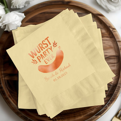 Personalized Wurst Party Ever Napkins Product