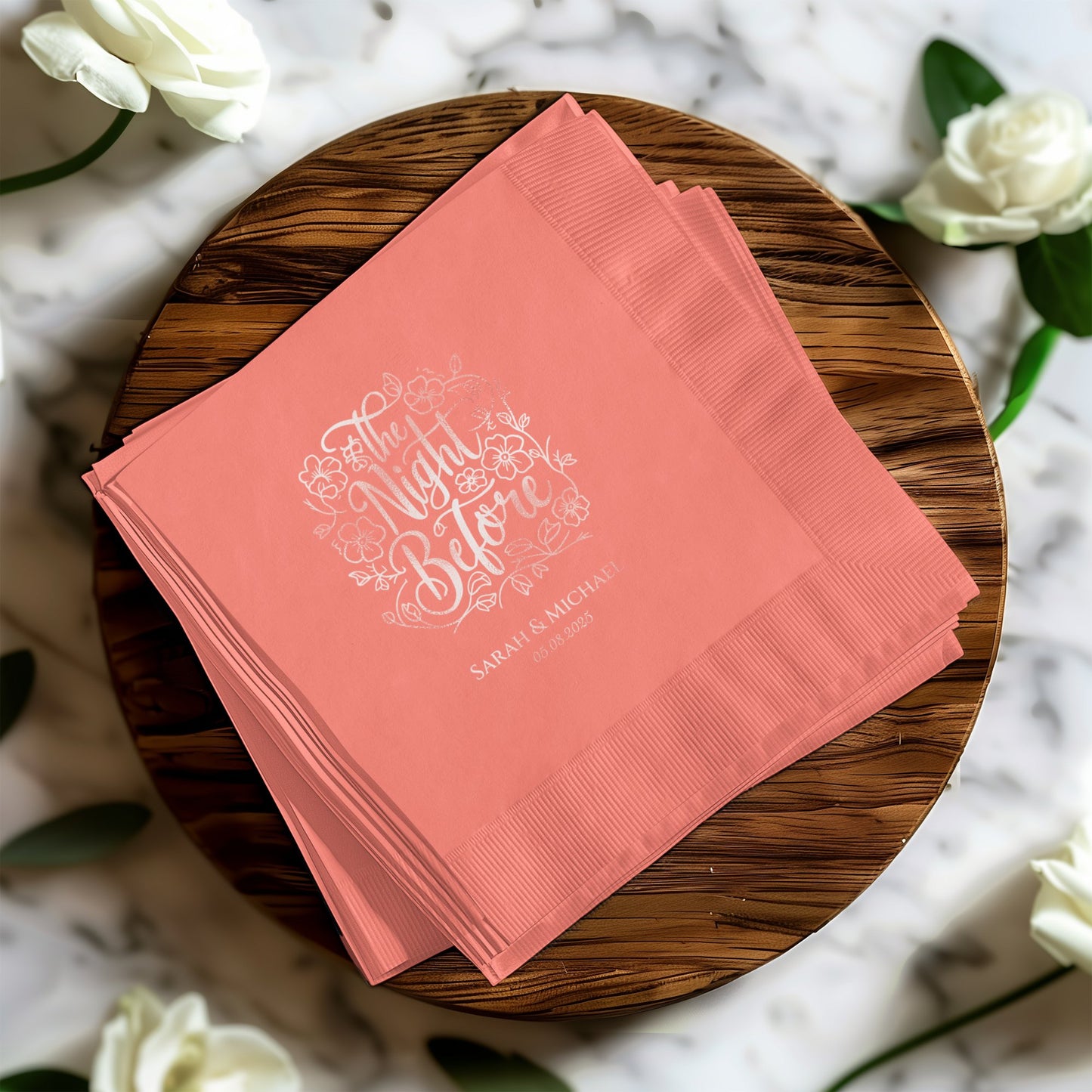 Elegant Personalized Wedding Eve Napkin Product