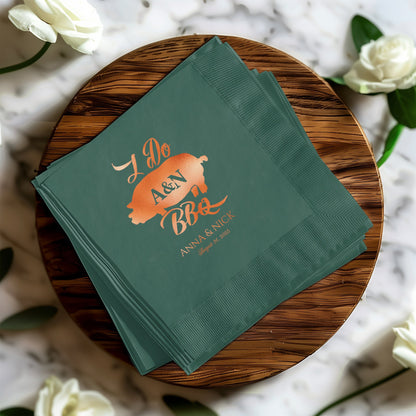 Elegant Personalized Wedding Napkins Product